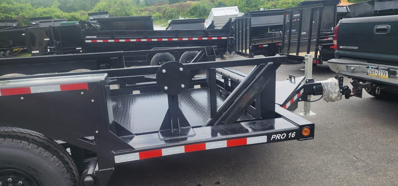 New 6'3 x 16 Air Tow PRO 16 Drop Deck Flatbed 15.5k***BLACK