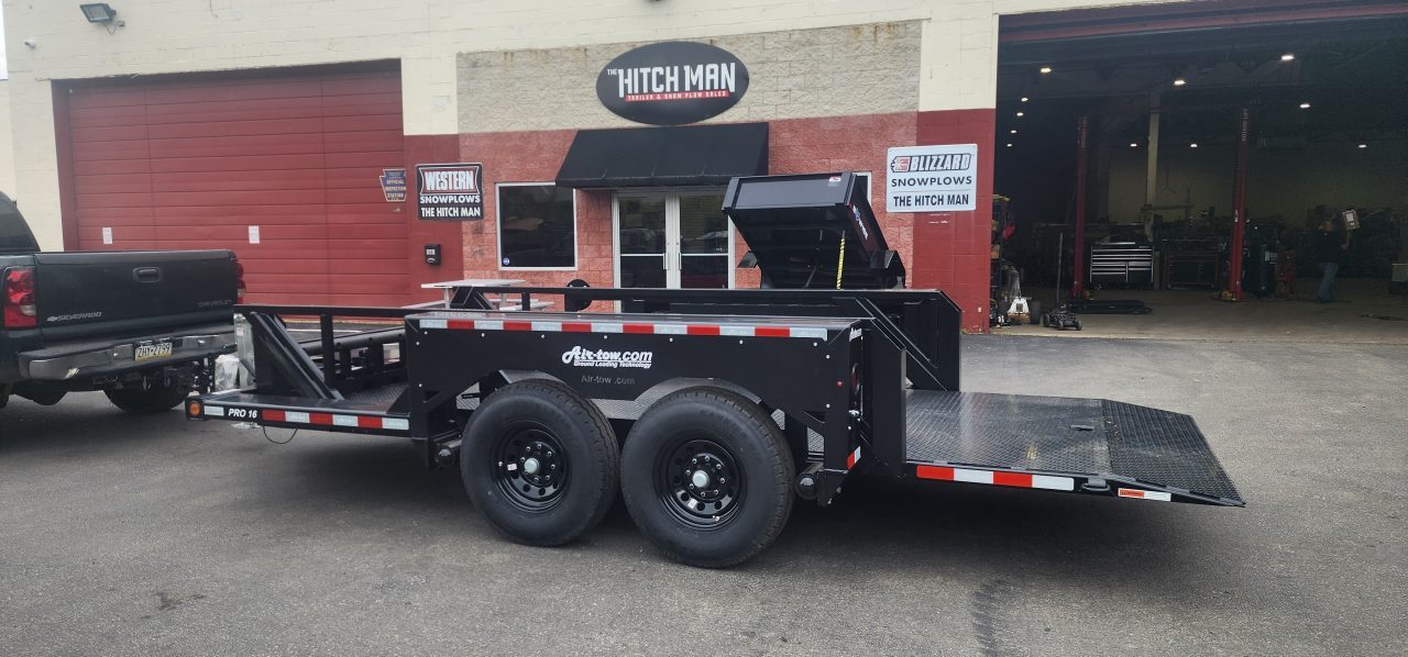 New 6'3 x 16 Air Tow PRO 16 Drop Deck Flatbed 15.5k***BLACK