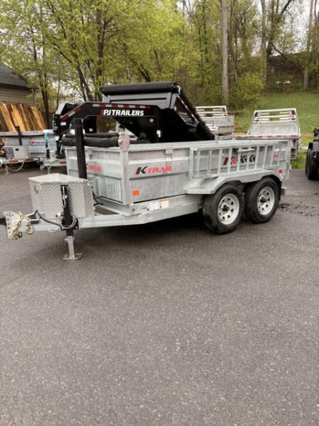 New 2025 K-Trail Galvanized 5' x 10' -7K GVW Dump Trailer