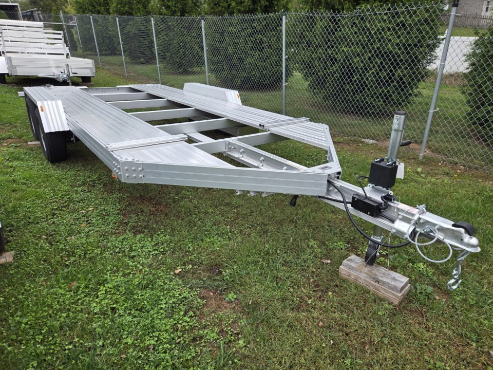 New 7' x 14' Trailex CT-8455EB "HYPERCAR" Anodized Aluminum Car Trailer, 7k GVWR ***11' Long Ramps, 84" Between Fenders, Alum Wheels