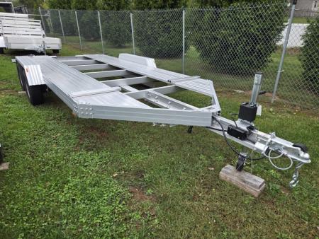 New 7' x 14' Trailex CT-8455EB "HYPERCAR" Anodized Aluminum Car Trailer, 7k GVWR ***11' Long Ramps, 84" Between Fenders, Alum Wheels