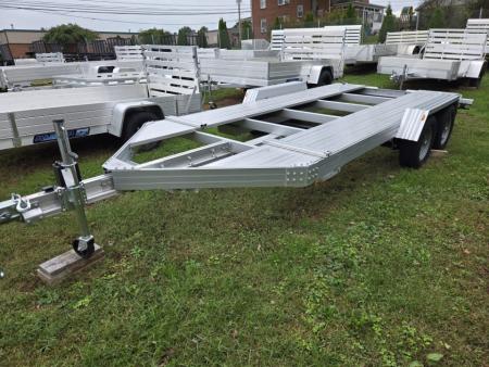 New 7' x 14' Trailex CT-8455EB  HYPERCAR  Anodized Aluminum Car Trailer, 7k GVWR ***11' Long Ramps, 84  Between Fenders, Alum Wheels