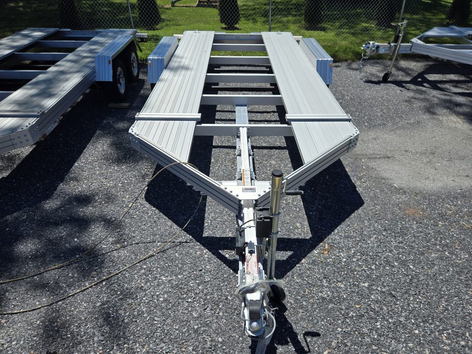 New 7' x 14' Trailex CT-8455EB "HYPERCAR" Anodized Aluminum Car Trailer, 7k GVWR ***11' Long Ramps, 84" Between Fenders, Alum Wheels