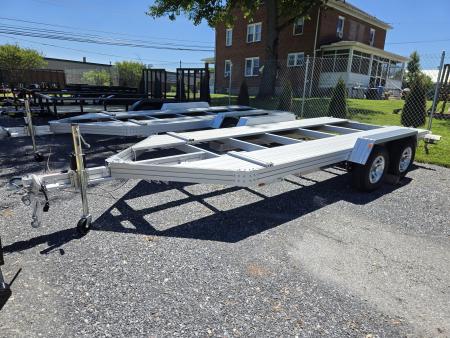 New 7' x 14' Trailex CT-8455EB  HYPERCAR  Anodized Aluminum Car Trailer, 7k GVWR ***11' Long Ramps, 84  Between Fenders, Alum Wheels
