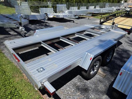 New 7' x 14' Trailex CT-8455EB "HYPERCAR" Anodized Aluminum Car Trailer, 7k GVWR ***11' Long Ramps, 84" Between Fenders, Alum Wheels