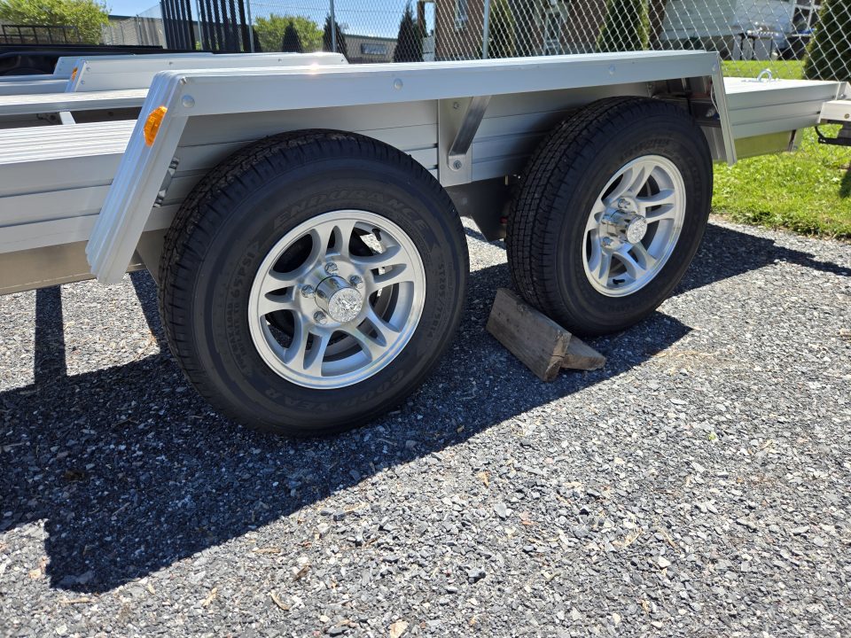 New 7' x 14' Trailex CT-8455EB "HYPERCAR" Anodized Aluminum Car Trailer, 7k GVWR ***11' Long Ramps, 84" Between Fenders, Alum Wheels
