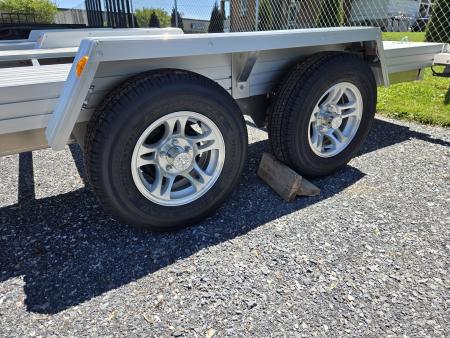 New 7' x 14' Trailex CT-8455EB "HYPERCAR" Anodized Aluminum Car Trailer, 7k GVWR ***11' Long Ramps, 84" Between Fenders, Alum Wheels