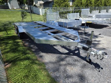 New 7' x 14' Trailex CT-8455EB "HYPERCAR" Anodized Aluminum Car Trailer, 7k GVWR ***11' Long Ramps, 84" Between Fenders, Alum Wheels