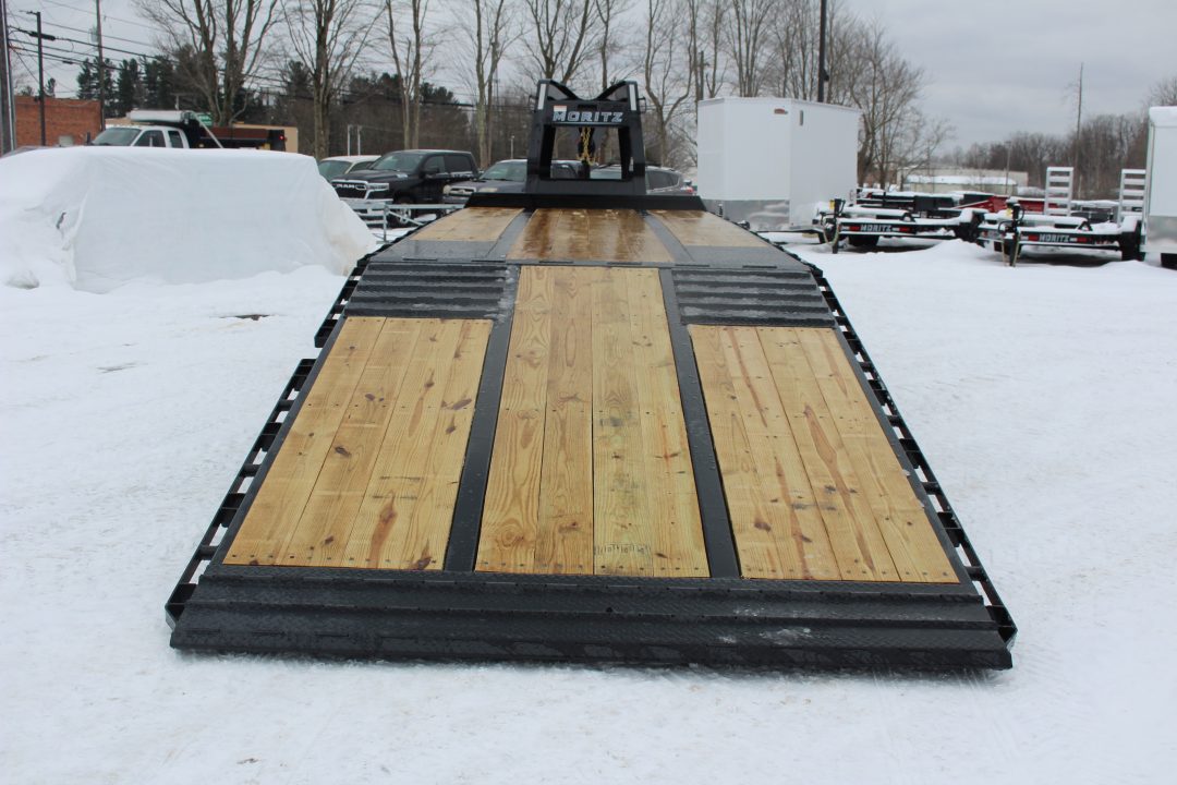 New 2026 Moritz FDGH Hydraulic Tail 30' GOOSENECK Deckover Flatbed Trailer- 25900# GVW