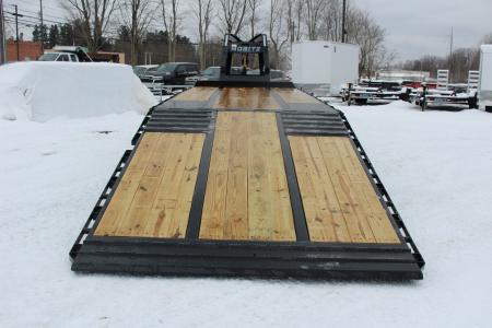 New 2026 Moritz FDGH Hydraulic Tail 30' GOOSENECK Deckover Flatbed Trailer- 25900# GVW