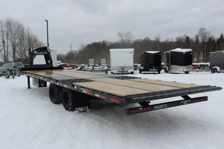 New 2026 Moritz FDGH Hydraulic Tail 30' GOOSENECK Deckover Flatbed Trailer- 25900# GVW