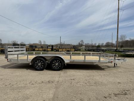 New 2026 H&H Trailers 82x18 Rail Side 7K Landscape Trailer