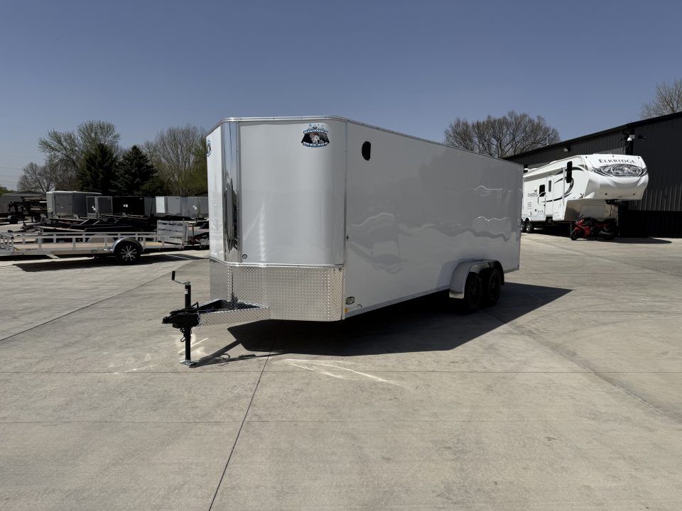 New 2027 Bighorn R&M 7x20+2’V 7K 7ft tall Rear Ramp Enclosed Cargo Trailer
