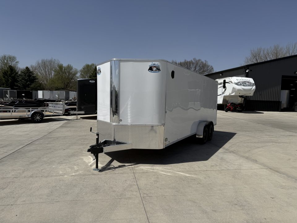 New 2027 Bighorn R&M 7x20+2’V 7K 7ft tall Rear Ramp Enclosed Cargo Trailer