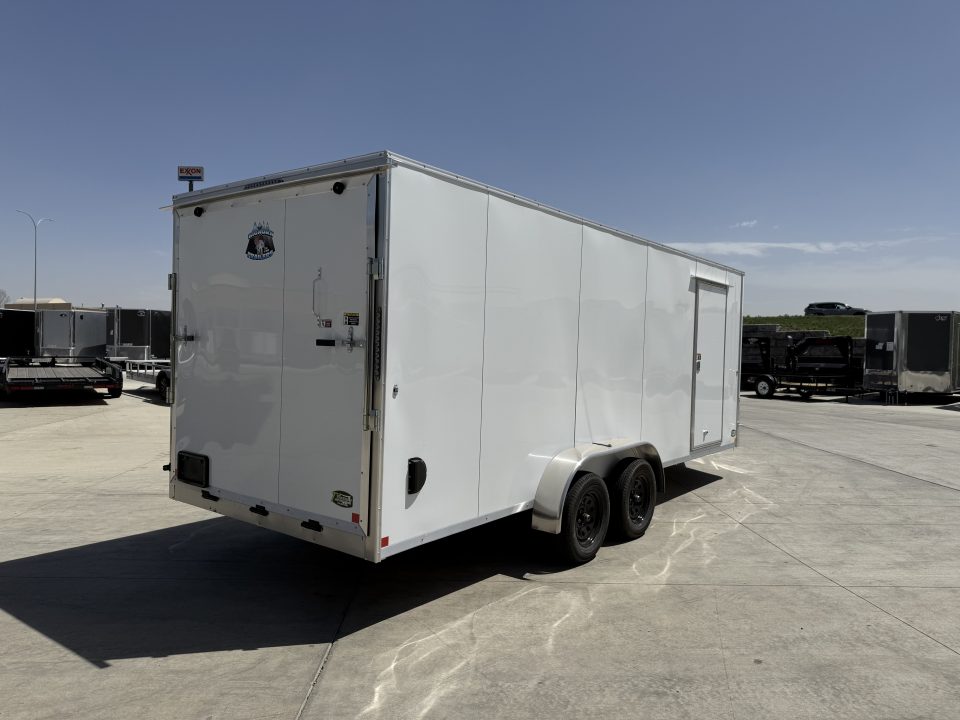 New 2027 Bighorn R&M 7x20+2’V 7K 7ft tall Rear Ramp Enclosed Cargo Trailer