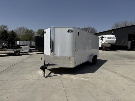 New 2027 Bighorn R&M 7x20+2’V 7K 7ft tall Rear Ramp Enclosed Cargo Trailer