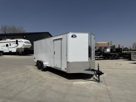 New 2027 Bighorn R&M 7x20+2’V 7K 7ft tall Rear Ramp Enclosed Cargo Trailer