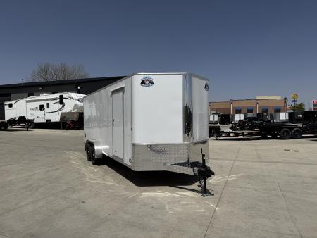 New 2027 Bighorn R&M 7x20+2’V 7K 7ft tall Rear Ramp Enclosed Cargo Trailer