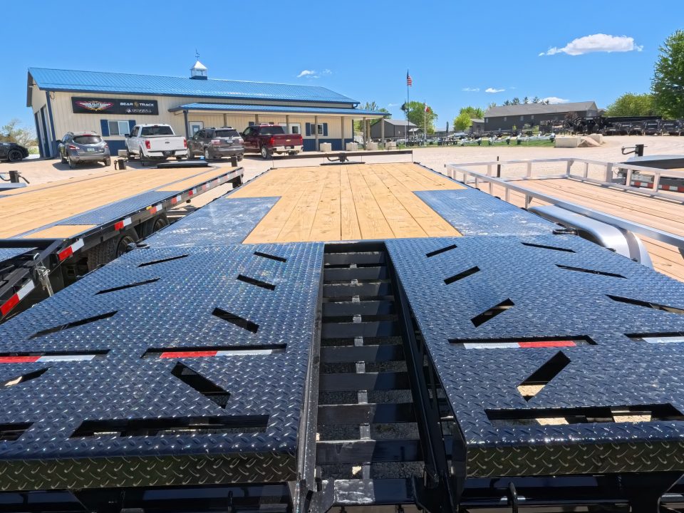 New 2026 Iron Bull 102" x 25' FDP Deckover Trailer with 16K GVWR ,16 Ply Single Tires, 5' Self Cleaning Dovetail w/Rampage Ramps