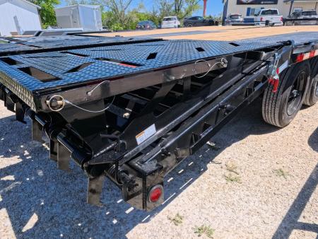 New 2026 Iron Bull 102" x 25' FDP Deckover Trailer with 16K GVWR ,16 Ply Single Tires, 5' Self Cleaning Dovetail w/Rampage Ramps
