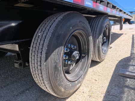 New 2026 Iron Bull 102" x 25' FDP Deckover Trailer with 16K GVWR ,16 Ply Single Tires, 5' Self Cleaning Dovetail w/Rampage Ramps