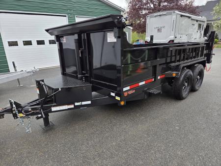 New 2026 Quality Steel and Aluminum 7x14 14,000lb gvwr dump trailer with tarp kit telescopic piston and ramps Dump Trailer