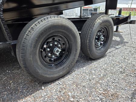 New 7 x 16 Big Tex Low Pro 14TD *X-SERIES* Telescopic Dump Trailer 15.4K****MEGA HOIST Lift, Hyd. Jack, 7 Gauge Floor, Swing Arm Tarp, Solar Batt Charger, Stab. Jacks, LRG Tires