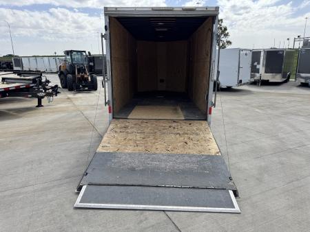 Used 2020 Commander 7x16 + 2’V Nose 7' TALL SUPERIOR QUALITY Rear Ramp Enclosed Cargo Trailer
