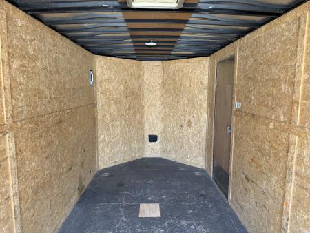 Used 2020 Commander 7x16 + 2’V Nose 7' TALL SUPERIOR QUALITY Rear Ramp Enclosed Cargo Trailer
