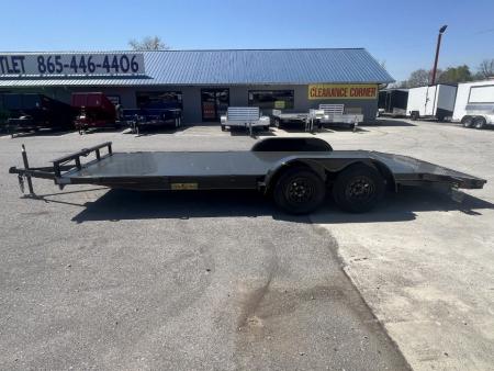 New 2026 P & T Trailers 82x17+3 7k Steel Carhauler Car Hauler
