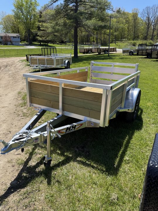 New 2026 H&H Trailers 5X8 ALUMINUM WOODSIDE Landscape Trailer
