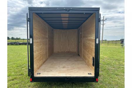 New 2026 Rock Solid Cargo 7x16 Tandem 7K Cargo w/ .080 Polycore, Ramp Door, & 7' Interior Height (HAIL DAMAGE DISCOUNT)