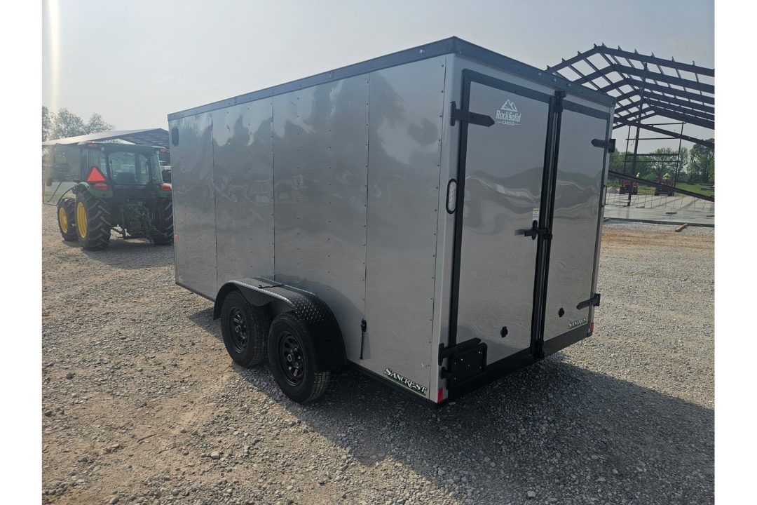 New 2026 Rock Solid Cargo 7X14 TANDEM 7K CARGO W/ BLACKOUT TRIM BARN DOORS & 6'3" HEIGHT