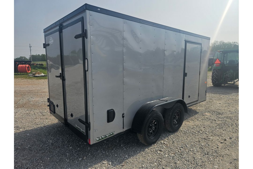 New 2026 Rock Solid Cargo 7X14 TANDEM 7K CARGO W/ BLACKOUT TRIM BARN DOORS & 6'3" HEIGHT