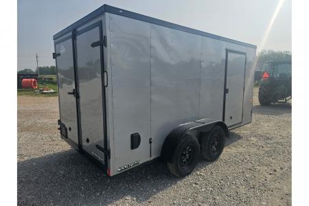 New 2026 Rock Solid Cargo 7X14 TANDEM 7K CARGO W/ BLACKOUT TRIM BARN DOORS & 6'3" HEIGHT