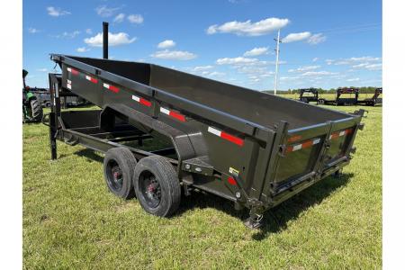 New 2026 MAXX-D Tandem 83x16 18K Dump Trailer W/2' Sides & Telescopic Hoist