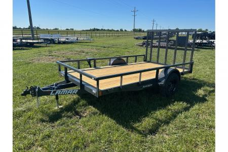 New 2026 Lamar 77x12 Single Axle Utility w/ 4' Ramp Gate