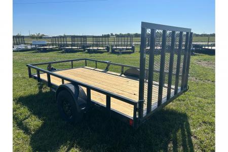 New 2026 Lamar 77x12 Single Axle Utility w/ 4' Ramp Gate