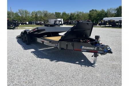 New 2026 Diamond C 102x22 18K HXD208 TANDEM GRAVITY PRO TILT W/ 4' STATIONARY & 18' TILT DECKS/ DRIVE OVER FENDERS