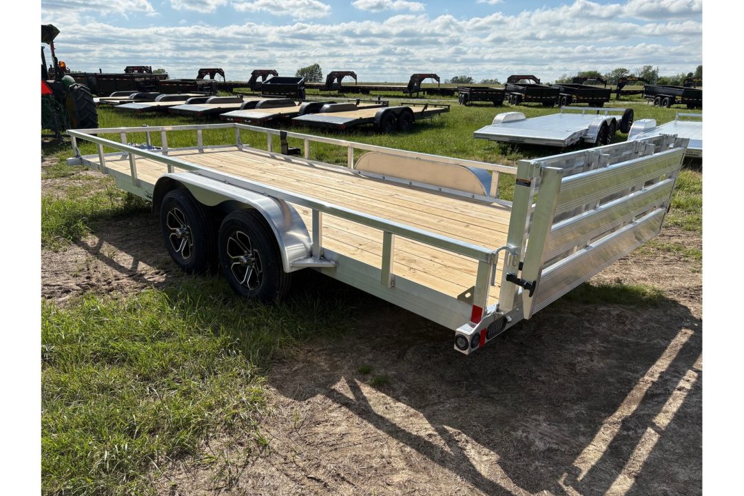 New 2026 Load Trail Tandem 7K 83x18 Aluminum Utility W/ Bi-Fold Gate
