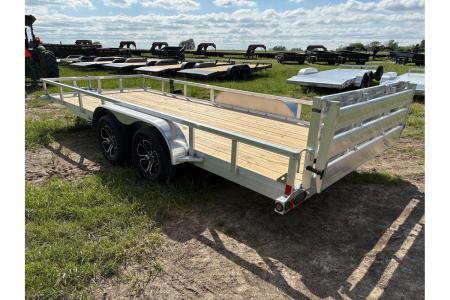 New 2026 Load Trail Tandem 7K 83x18 Aluminum Utility W/ Bi-Fold Gate