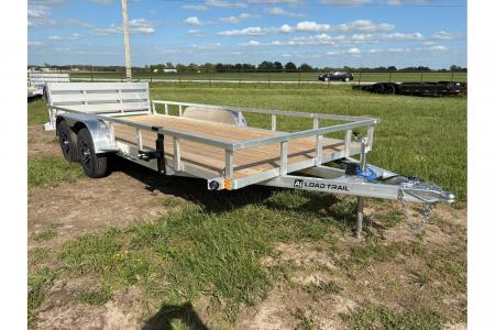 New 2026 Load Trail Tandem 7K 83x18 Aluminum Utility W/ Bi-Fold Gate