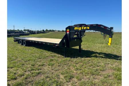 New 2026 Big Tex 102x33 Tandem 25.9K GN Flatbed w/ 2-Speed Jacks, Load Lights, Sliding Ratchet Rail, & 14 Ply Tires