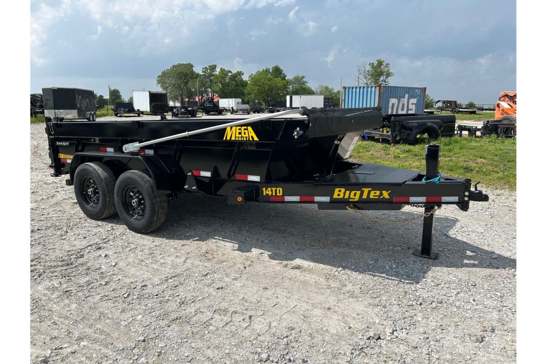New 2026 Big Tex 83x14 Tandem 15.4K Telescopic Dump w/ 7 Gauge Floor, Long Arm Tarp & Hydraulic Jack