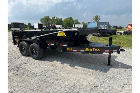 New 2026 Big Tex 83x14 Tandem 15.4K Telescopic Dump w/ 7 Gauge Floor, Long Arm Tarp & Hydraulic Jack