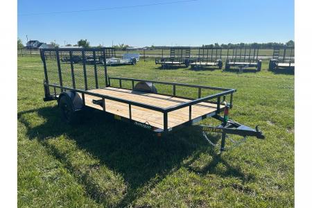 New 2026 Big Tex 77x14 3K Single Axle Utility w/ 4' Ramp Gate