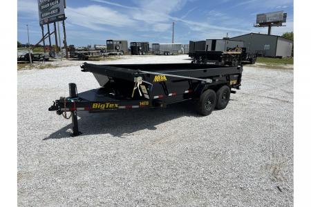 New 2026 Big Tex Trailers 14TD 83x16 Telescopic Dump Trailer W/2' Sides WITH SPRING ARM TARP / SOLAR /14 PLY TIRES