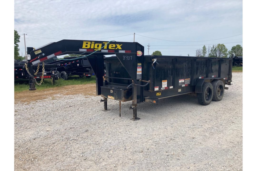 Used 2023 Big Tex Trailers 83X16 TANDEM22K GN DUMP W/ 3' SIDES
