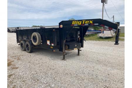 Used 2023 Big Tex Trailers 83X16 TANDEM22K GN DUMP W/ 3' SIDES