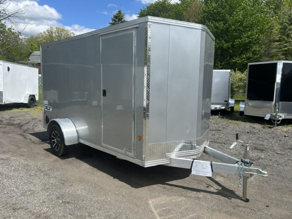 New 2026 ALCOM 6x12 Single Axle Aluminum Frame Cargo / Enclosed Trailer